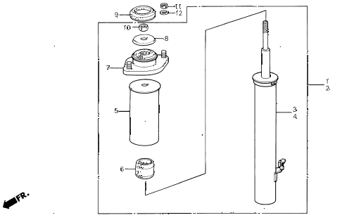 1989 INTEGRA LS 3 DOOR 4AT FRONT SHOCK ABSORBER diagram 1989 INTEGRA LS 3 DOOR 4AT FRONT SHOCK ABSORBER diagram
