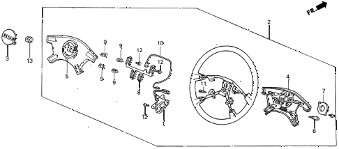 1988 INTEGRA LSSPECIAL 3 DOOR 4AT STEERING WHEEL (3) diagram