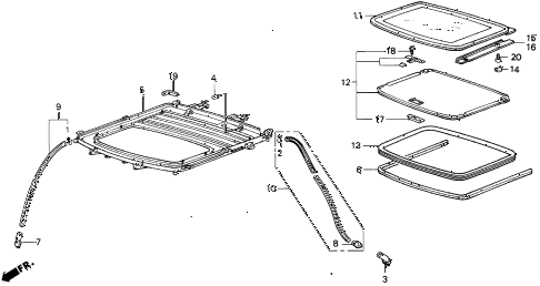 1988 INTEGRA LSSPECIAL 3 DOOR 4AT SLIDING ROOF (1) diagram 1988 INTEGRA LSSPECIAL 3 DOOR 4AT SLIDING ROOF (1) diagram