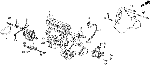 1987 INTEGRA LSSPECIAL 3 DOOR 5MT ALTERNATOR BRACKET diagram 1987 INTEGRA LSSPECIAL 3 DOOR 5MT ALTERNATOR BRACKET diagram