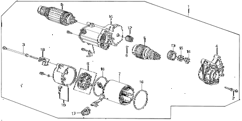 1987 INTEGRA LSSPECIAL 3 DOOR 5MT STARTER MOTOR (DENSO) diagram