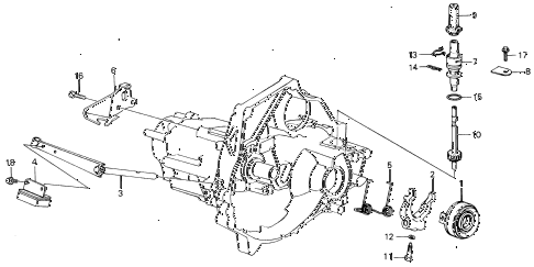 1989 INTEGRA LS 5 DOOR 5MT MT CLUTCH RELEASE diagram