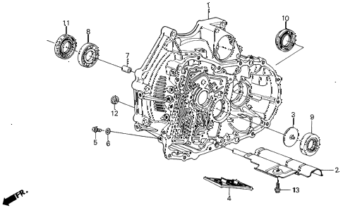 1987 LEGEND RS 4 DOOR 4AT AT TORQUE CONVERTER HOUSING (86-87) diagram 1987 LEGEND RS 4 DOOR 4AT AT TORQUE CONVERTER HOUSING (86-87) diagram