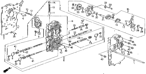 1987 LEGEND RSSUNROOF 4 DOOR 4AT AT MAIN VALVE BODY (86-87) diagram