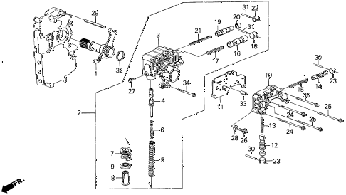 1987 LEGEND RSSUNROOF 4 DOOR 4AT AT REGULATOR (86-87) diagram