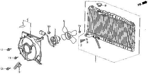 1988 LEGEND L 4 DOOR 4AT RADIATOR (DENSO) diagram 1988 LEGEND L 4 DOOR 4AT RADIATOR (DENSO) diagram