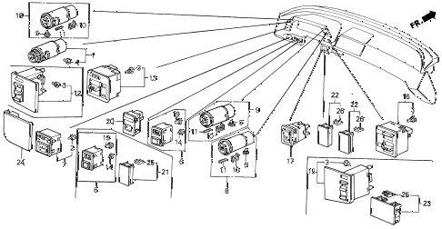 1989 LEGEND L 4 DOOR 4AT SWITCH (1) diagram