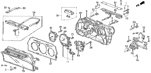 1988 LEGEND L 4 DOOR 4AT SPEEDOMETER COMPONENTS (88-90) diagram 1988 LEGEND L 4 DOOR 4AT SPEEDOMETER COMPONENTS (88-90) diagram