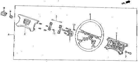 1987 LEGEND LS 4 DOOR 5MT STEERING WHEEL (86-87) diagram