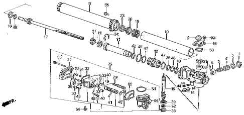1987 LEGEND RSSUNROOF 4 DOOR 5MT P.S. GEAR BOX COMPONENTS diagram 1987 LEGEND RSSUNROOF 4 DOOR 5MT P.S. GEAR BOX COMPONENTS diagram