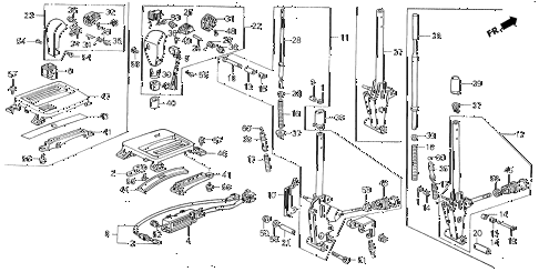 1987 LEGEND RS 4 DOOR 4AT SELECT LEVER diagram
