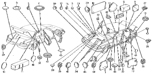 1987 LEGEND RSSUNROOF 4 DOOR 5MT GROMMET - PLUG diagram