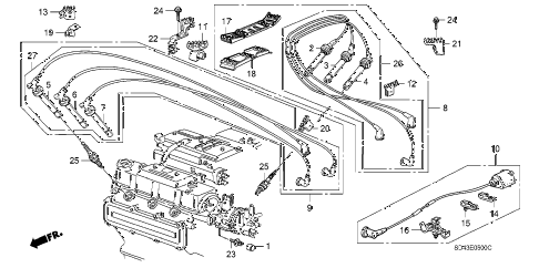 1990 LEGEND LS 4 DOOR 4AT HIGH TENSION CORD diagram 1990 LEGEND LS 4 DOOR 4AT HIGH TENSION CORD diagram