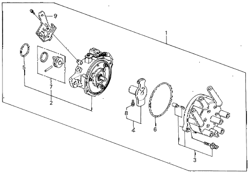 1988 LEGEND ST 4 DOOR 5MT DISTRIBUTOR (TEC) (88-90) diagram 1988 LEGEND ST 4 DOOR 5MT DISTRIBUTOR (TEC) (88-90) diagram