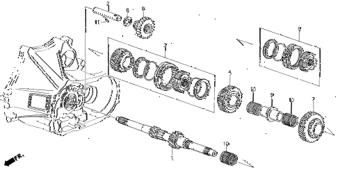 1988 LEGEND L 4 DOOR 5MT MT MAINSHAFT diagram 1988 LEGEND L 4 DOOR 5MT MT MAINSHAFT diagram