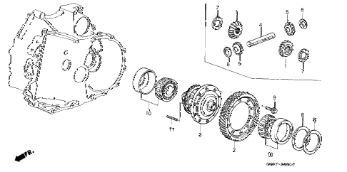 1990 LEGEND LS 2 DOOR 4AT AT DIFFERENTIAL GEAR diagram 1990 LEGEND LS 2 DOOR 4AT AT DIFFERENTIAL GEAR diagram