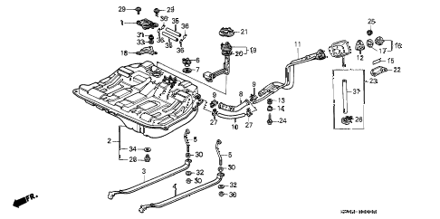 1989 LEGEND STD 2 DOOR 4AT FUEL TANK diagram 1989 LEGEND STD 2 DOOR 4AT FUEL TANK diagram