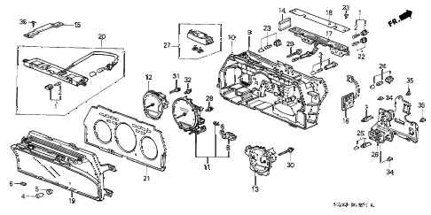 1989 LEGEND STD 2 DOOR 4AT SPEEDOMETER COMPONENTS diagram 1989 LEGEND STD 2 DOOR 4AT SPEEDOMETER COMPONENTS diagram