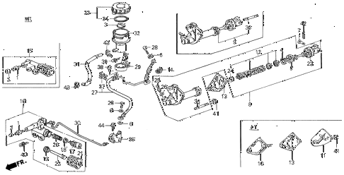 1990 LEGEND LMOQUETTE 2 DOOR 5MT CLUTCH MASTER CYLINDER diagram