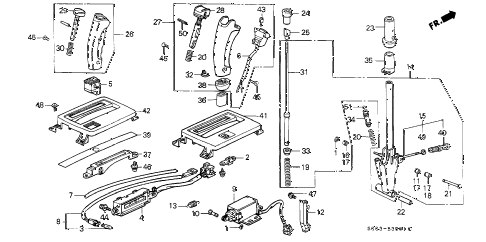 1988 LEGEND STD 2 DOOR 4AT SELECT LEVER diagram 1988 LEGEND STD 2 DOOR 4AT SELECT LEVER diagram