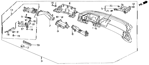 1989 LEGEND LMOQUETTE 2 DOOR 5MT INSTRUMENT PANEL diagram