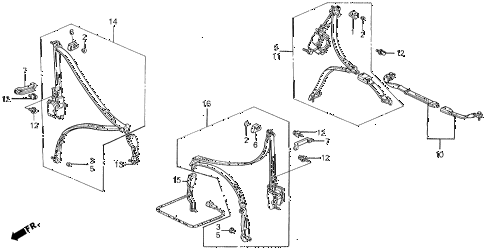 1990 LEGEND LMOQUETTE 2 DOOR 4AT SEAT BELT diagram