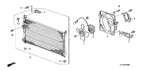 1988 LEGEND L 2 DOOR 5MT A/C AIR CONDITIONER (CONDENSER) diagram 1988 LEGEND L 2 DOOR 5MT A/C AIR CONDITIONER (CONDENSER) diagram