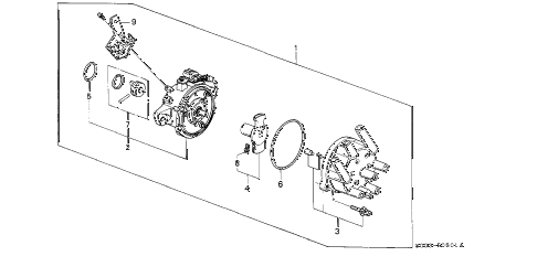 1988 LEGEND L 2 DOOR 5MT DISTRIBUTOR (TEC) diagram