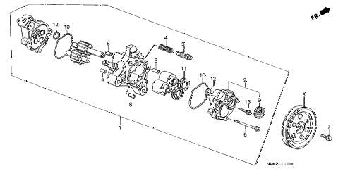 1987 LEGEND L 2 DOOR 4AT P.S. PUMP COMPONENTS diagram 1987 LEGEND L 2 DOOR 4AT P.S. PUMP COMPONENTS diagram