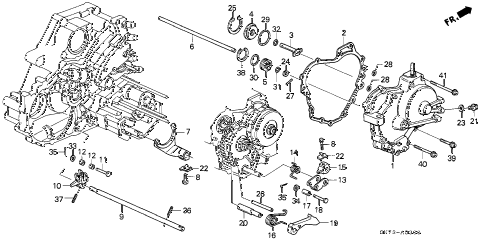 1990 INTEGRA RS 3 DOOR 4AT AT RIGHT SIDE COVER diagram