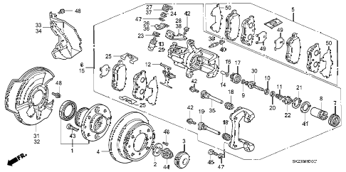 1990 INTEGRA GS 3 DOOR 4AT REAR BRAKE diagram 1990 INTEGRA GS 3 DOOR 4AT REAR BRAKE diagram