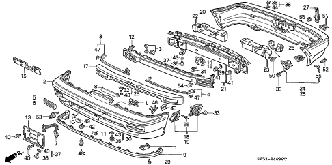 1990 INTEGRA RS 3 DOOR 5MT BUMPER diagram