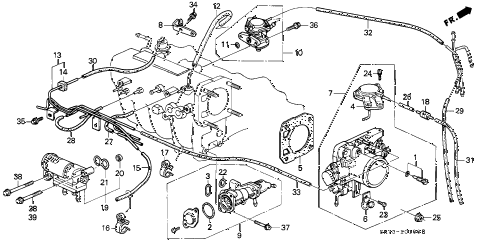 1990 INTEGRA RS 3 DOOR 4AT THROTTLE BODY (1) diagram