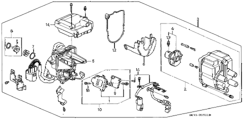 1990 INTEGRA RS 3 DOOR 4AT DISTRIBUTOR (TEC) (1) diagram