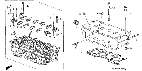 1990 INTEGRA GS 3 DOOR 5MT CYLINDER HEAD (1) diagram 1990 INTEGRA GS 3 DOOR 5MT CYLINDER HEAD (1) diagram