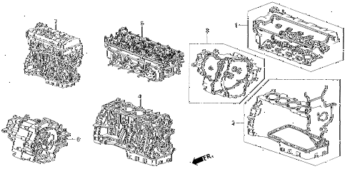 1990 INTEGRA GS 3 DOOR 4AT GASKET KIT - ENGINE ASSY.  - TRANSMISSION ASSY. diagram