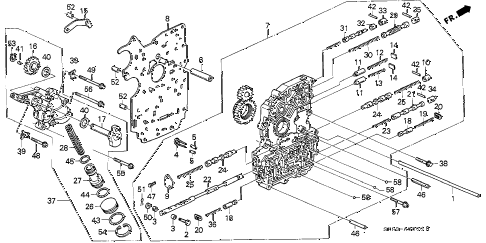 1990 INTEGRA RS 4 DOOR 4AT AT MAIN VALVE BODY diagram