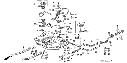 1992 INTEGRA RS 4 DOOR 5MT FUEL TANK diagram