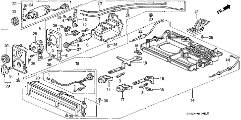 1992 INTEGRA RS 4 DOOR 5MT HEATER CONTROL (LEVER) diagram