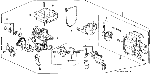 1990 INTEGRA LS 4 DOOR 4AT DISTRIBUTOR (TEC) (1) diagram