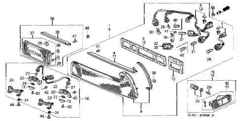 1998 NSX-T 2 DOOR 6MT TAILLIGHT diagram