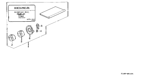 1996 NSX 2 DOOR 5MT KEY CYLINDER KIT diagram