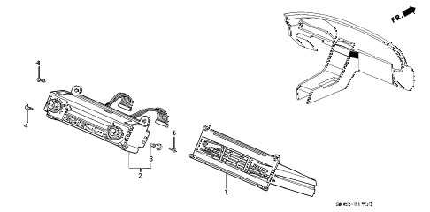1998 NSX-T 2 DOOR 6MT HEATER CONTROL diagram