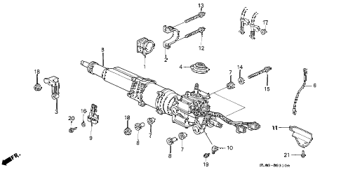 1999 NSXALEX ZANARDI ED 2 DOOR 6MT P.S. GEAR BOX diagram