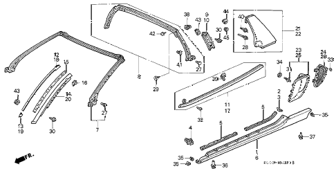 2000 NSX-T 2 DOOR 6MT MOLDING (2) diagram