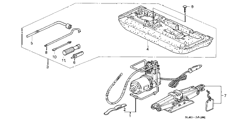 1996 NSX 2 DOOR 5MT TOOL - JACK diagram