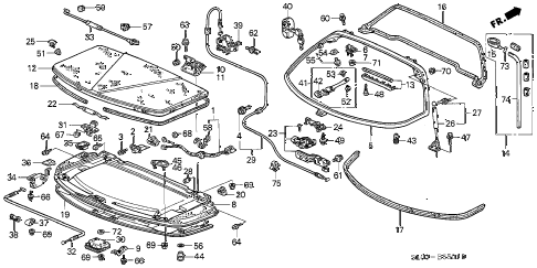 1999 NSX-T 2 DOOR 4AT REAR HATCH (2) diagram 1999 NSX-T 2 DOOR 4AT REAR HATCH (2) diagram