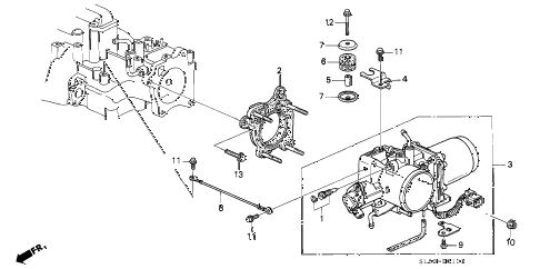 1996 NSX 2 DOOR 5MT THROTTLE BODY (2) diagram