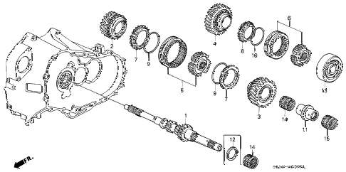1993 NSX 2 DOOR 5MT 5MT MAINSHAFT diagram 1993 NSX 2 DOOR 5MT 5MT MAINSHAFT diagram