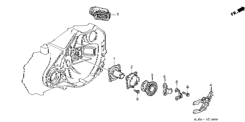 1999 NSXALEX ZANARDI ED 2 DOOR 6MT 6MT CLUTCH RELEASE diagram 1999 NSXALEX ZANARDI ED 2 DOOR 6MT 6MT CLUTCH RELEASE diagram